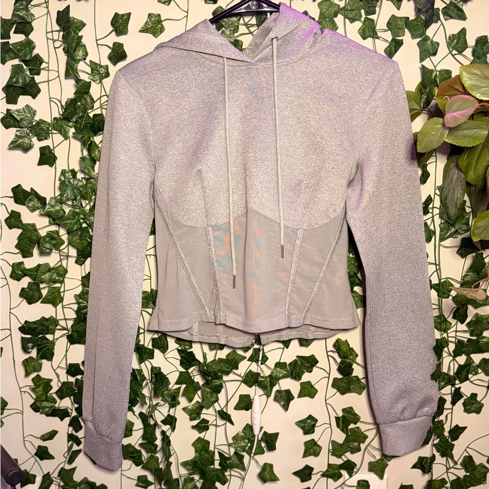 Stylish Gray Women's Hoodie